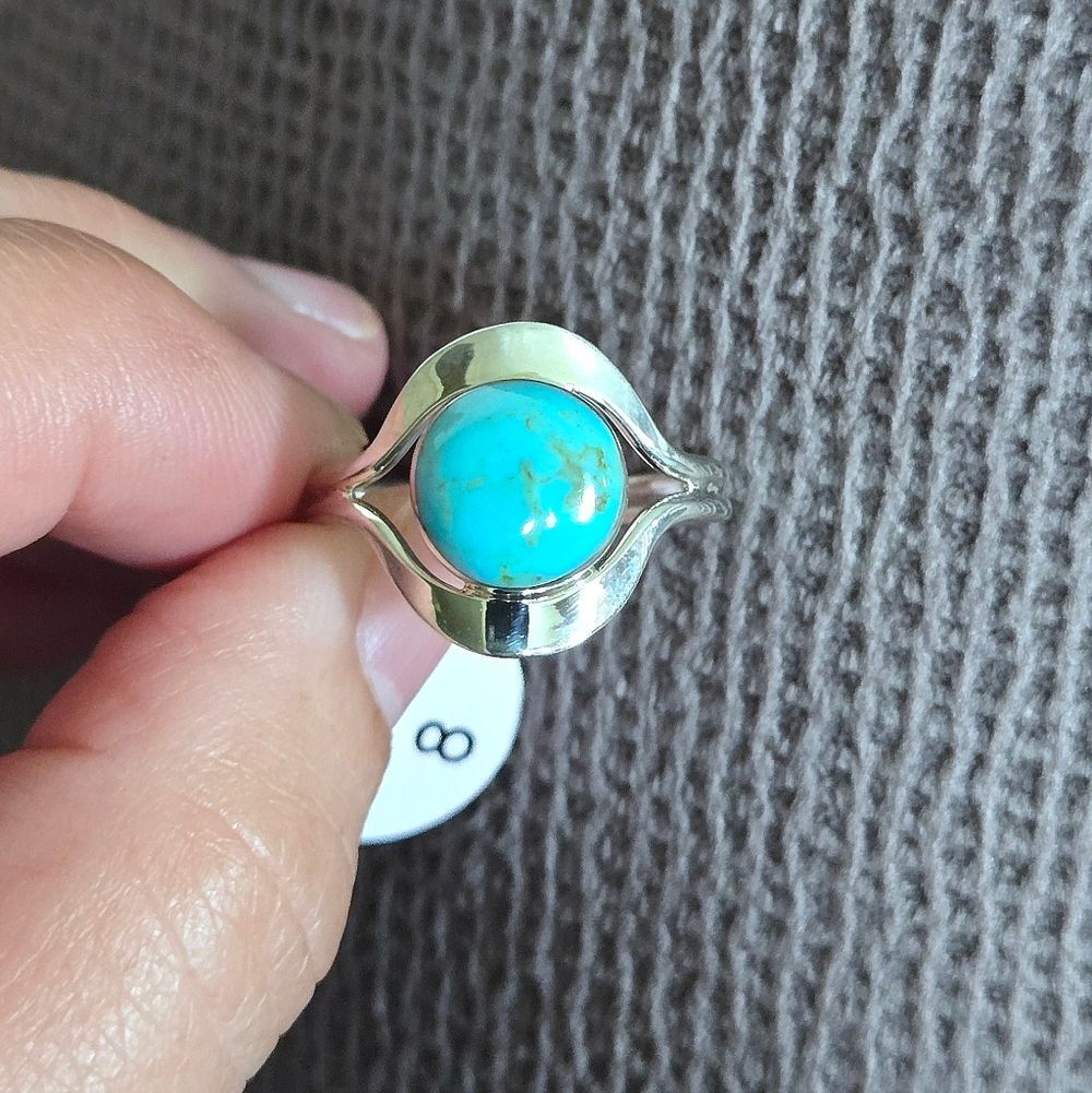 Sterling Silver🤍 Mexican🇲🇽 Turquoise Ring - NWT - Picture 5 of 16